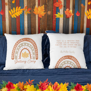 Coussin Obtenir Cosy Aquarelle arc-en-ciel quitter personn