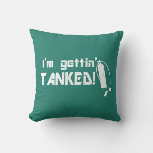 Coussin Obtenir Tanked Funny Scuba Plongeur bleu blanc