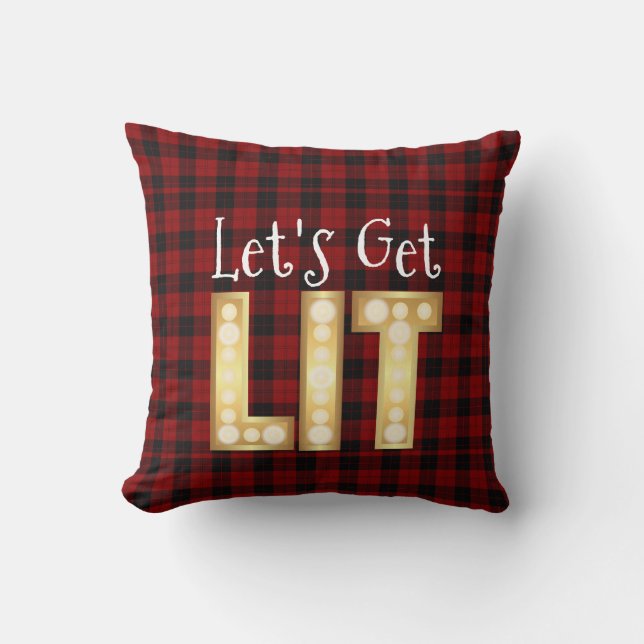 Coussin Obtenons LT Buffalo Plaid Moderne Personnalisé (Recto)
