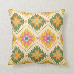 Coussin Occidental dans l'or et le vert