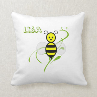 Coussin Occupé comme une abeille d'abeille a personnalisé