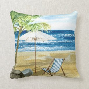 Coussin Ocean Beach Coastal Beach Chaise Jeu d'oreiller
