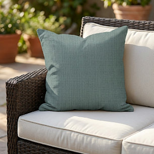 Coussin Océan foncé vert bleu gris motif de tissage