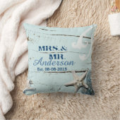 Coussin océan moderne SeaShells Beach Wedding (Couverture)