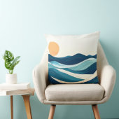 Coussin ocean mug, waves design, minimalist mug, coastal l (Chaise)