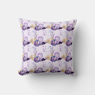 Coussin Ocean Purple cadeau d'enveloppement de la mer Feui