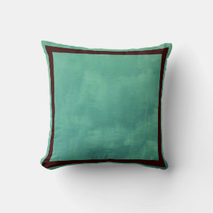 Coussin océan : turquoise presque solide bleu bleu vert co