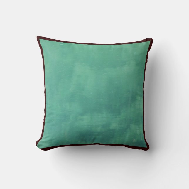 Coussin océan : turquoise presque solide bleu bleu vert co (Recto)