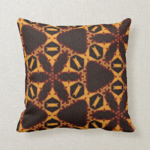 Coussin Ocre jaune Brown inspiré par Africain Bourgogne
