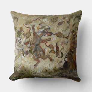 Coussin Octobre Amusant Animaux Fantaisistes de la Forêt d