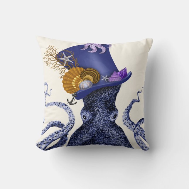 Coussin Octopus avec Casquette nautique (Recto)