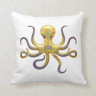 Coussin Octopus d'or