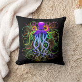 Coussin Octopus Luminescence psychédélique (Couverture)