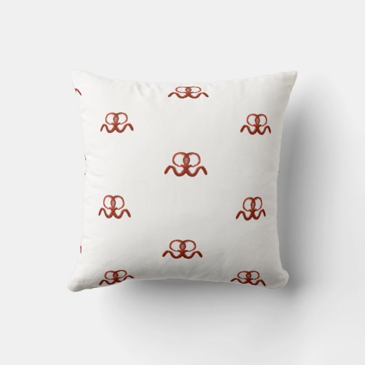 Coussin Octopus rouge (Verso)