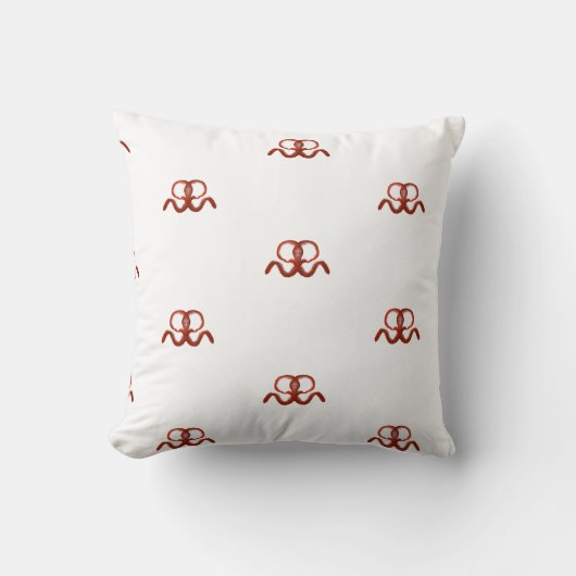 Coussin Octopus rouge (Recto)