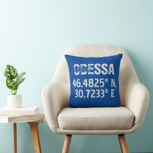 Coussin Odessa Ukraine Latitude & Longitude en détresse 