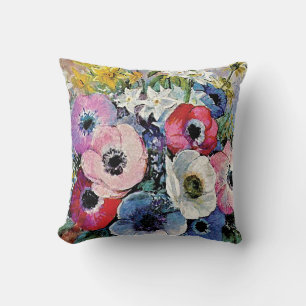 Coussin Odilon Redon Anémones Fleurs - Symbolisme Art Fin