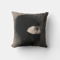 Odilon Redon. Armure. Face de femme sombre. Symbol