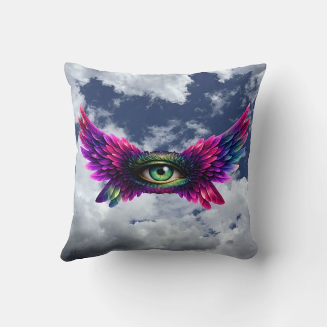 Coussin Œil ailé de protection – Porte-clés à intention ro (Verso)