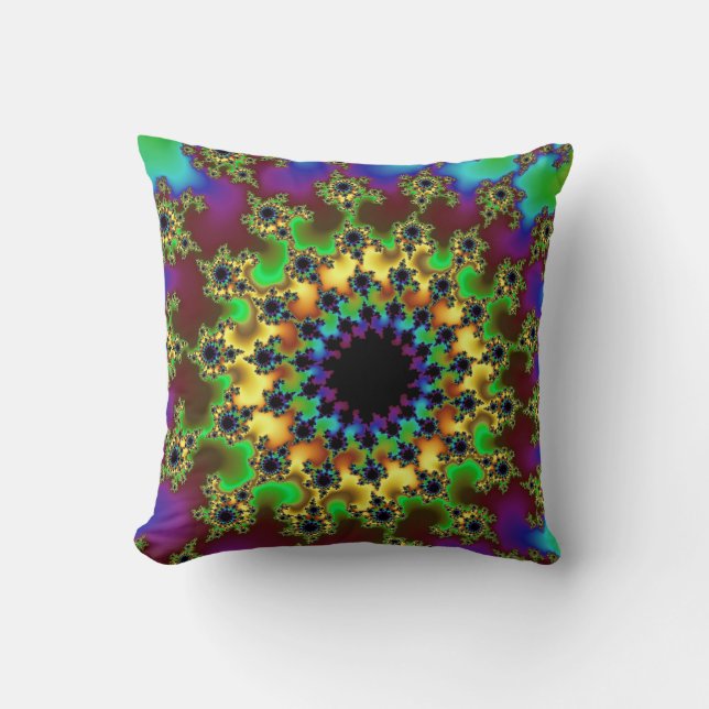 Coussin Oeil arc-en-ciel vert (Recto)