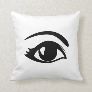 Coussin Oeil clignotant noir et blanc (droit)