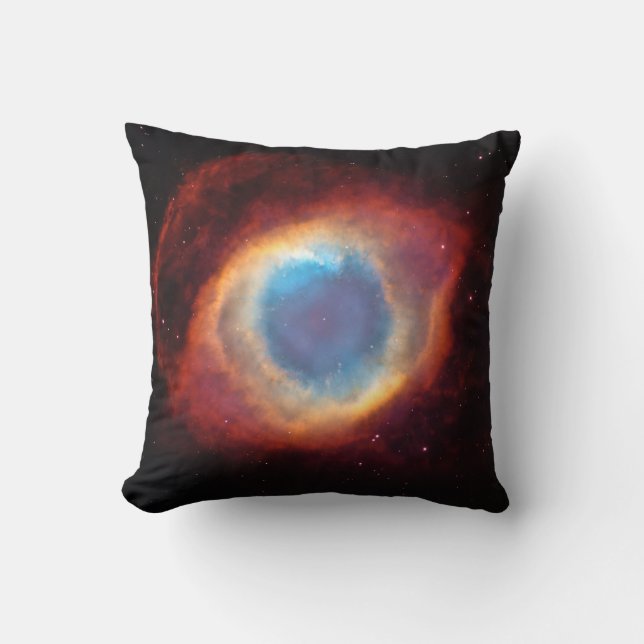 Coussin OEil de Dieu Helix Nebula Rouge Bleu bleu ciel (Recto)