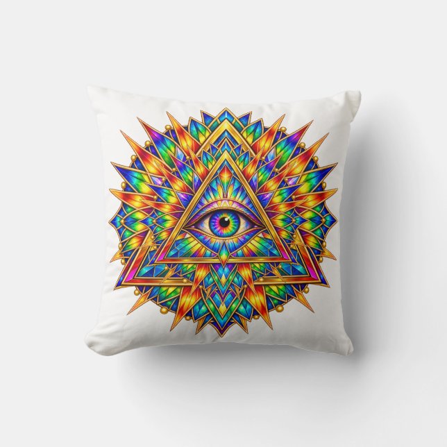 Coussin Œil de l'aube prismatique (Recto)