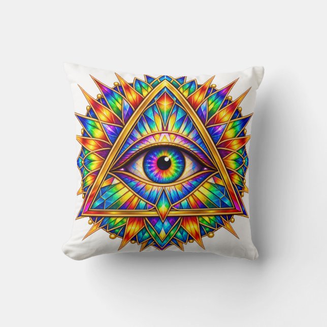 Coussin Œil de l'Aube Prismatique (Recto)