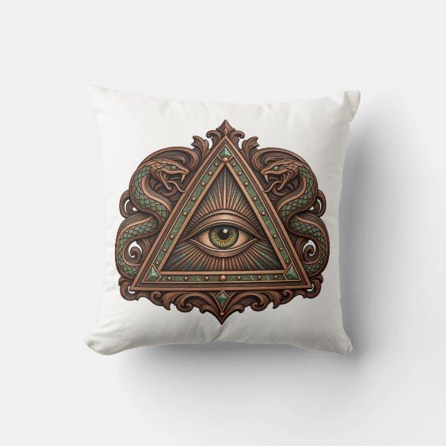 Coussin Œil de parchemin serpent (Recto)