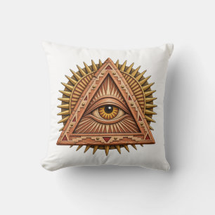 Coussin Œil de soleil en terre cuite