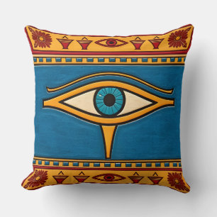 Coussin Œil d'Horus égyptien, Œil de Râ divinité égyptienn