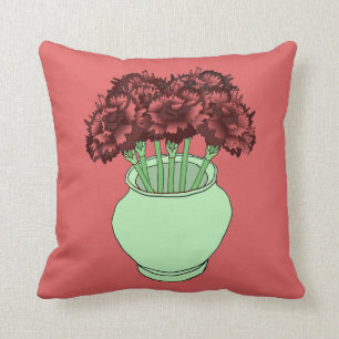 Coussin Oeillets Rouge-Hued