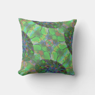 Coussin Oeuf coloré Art Abstrait Motif Perse Orange