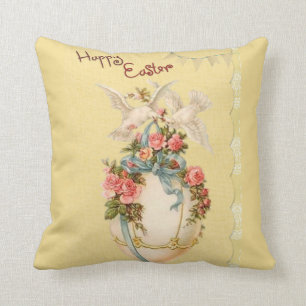 Coussin Œuf de Pâques et printemps vintage