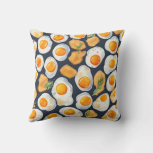 Coussin Œuf Frit & Toast Motif Sans Couture Art Culinair