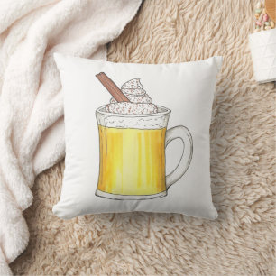 Coussin Oeuf Nog Eggnog Noël Vacances d'hiver Boisson