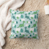 Coussin OEufs de dinosaure dans l'oreiller à jetons bleu b (Couverture)