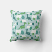 Coussin OEufs de dinosaure dans l'oreiller à jetons bleu b (Verso)