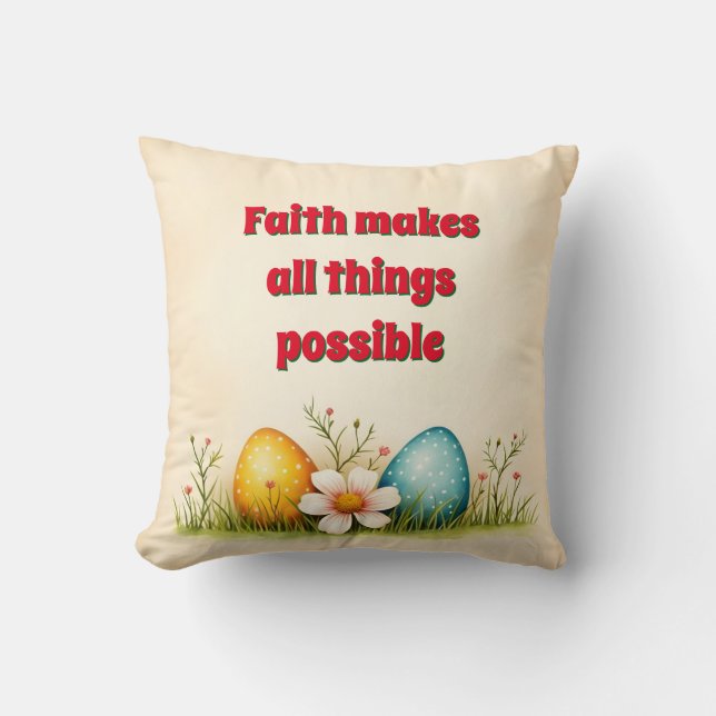 Coussin Oeufs de Pâques Collection populaire Vintage (Recto)