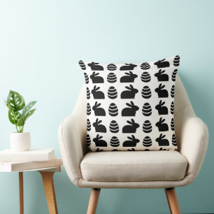 Coussin Œufs de Pâques Lapin de Pâques Joyeuses Pâques