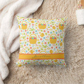 Coussin Oeufs de Pâques Monogrammes dans un Panier (Couverture)
