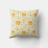 Coussin Oeufs de Pâques Monogrammes dans un Panier (Verso)