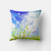 Coussin OEufs de Pâques Printemps Fêtes Famille Bunny (Verso)