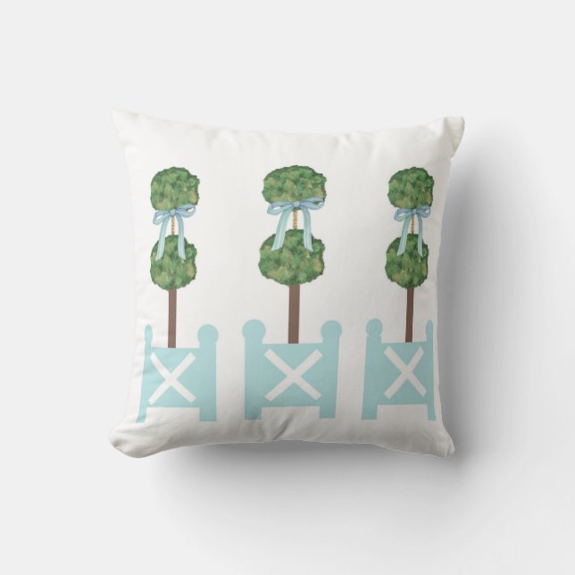 Coussin Oeufs de Robin Blue Topiary Peinture Jeu Oreille (Recto)