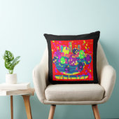 Coussin Œufs et café amusant (Chaise)