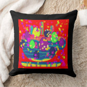 Coussin Œufs et café amusant (Couverture)