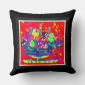 Coussin Œufs et café amusant (Verso)