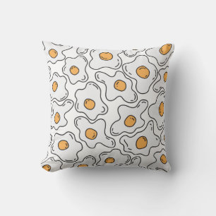 Coussin Oeufs Levés À La Main Amusants Motif sans couture