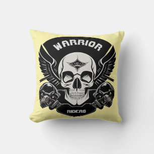 Coussin Œuvre d'art de crâne ailé