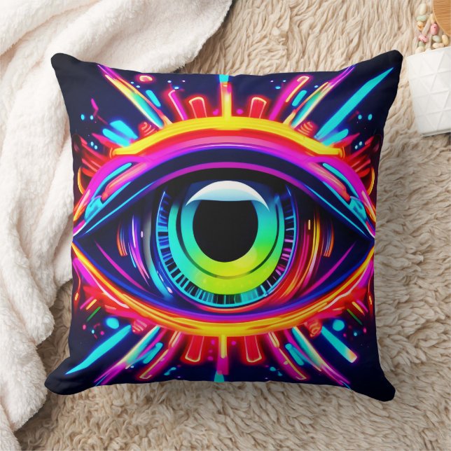 Coussin Œuvre d'art de l'œil psychédélique de l'univers (Couverture)